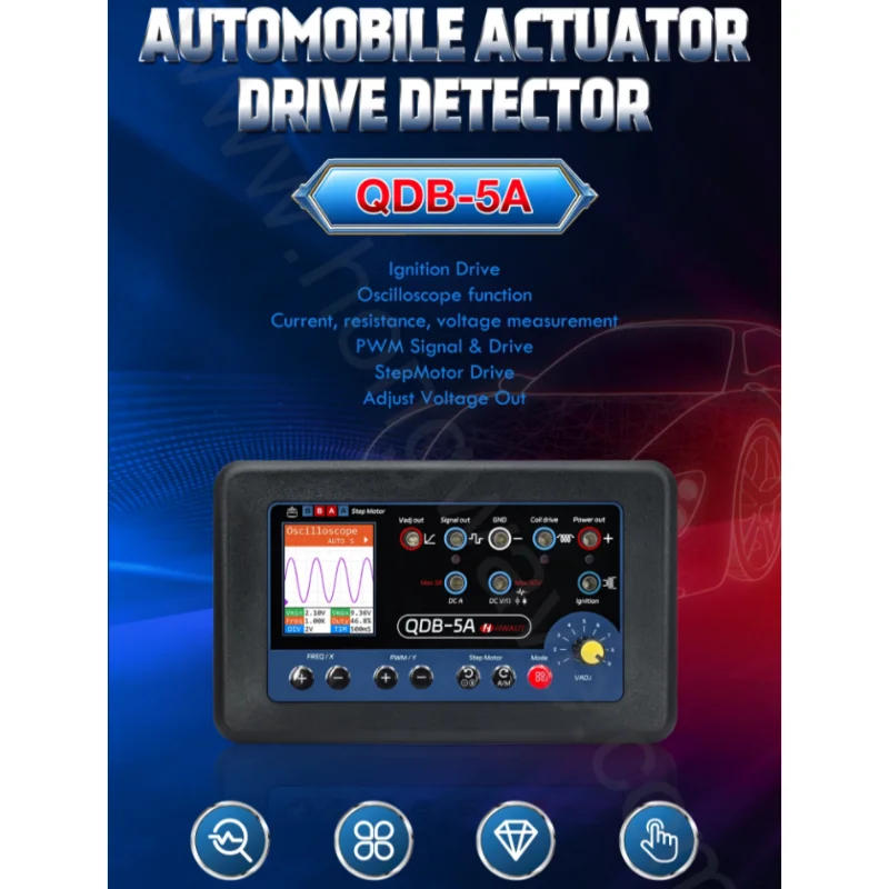 

QDB-5A QDB3A 4A Auto Diagnostic Tool Oscilloscope PWM Generator Multimeter Stepper Motor Tester for Ignition Coil Solenoid Valve