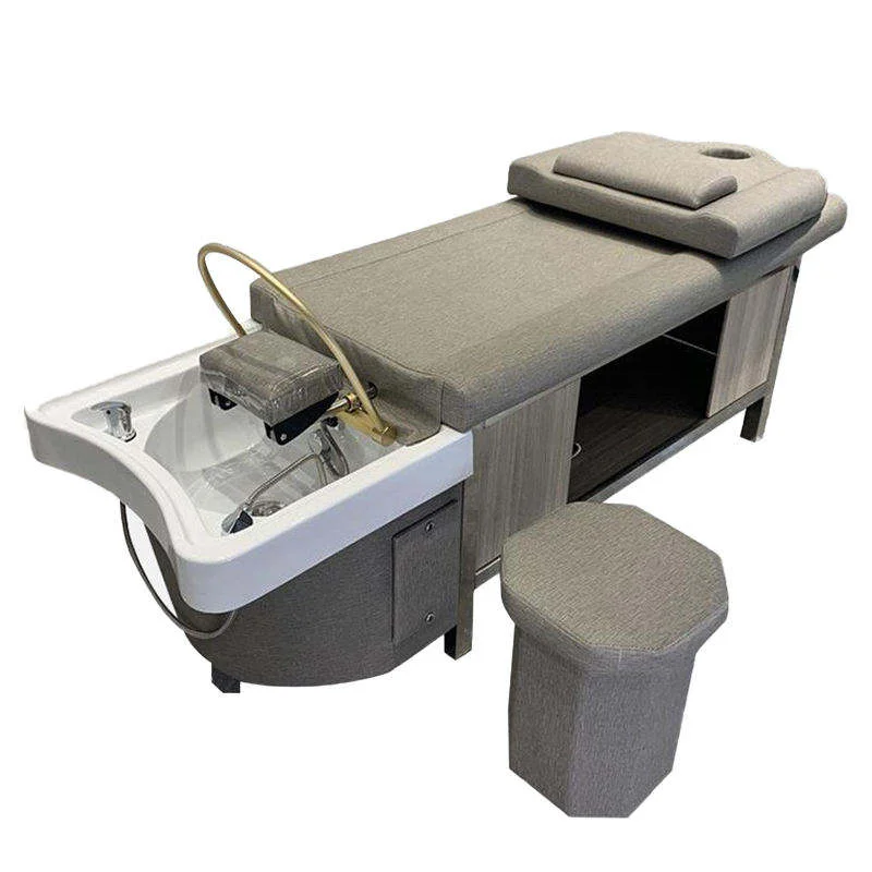 Popular Barer Bed Electric Salon Shampoo Chair Barber Shop Equipment Multifunctional Shampoo Bed