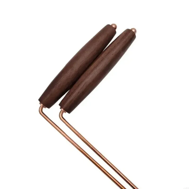 Professional Dowsing tool with Walnuts Handle Divining Rod for Accurate Energy perceiving & Evil Equipment