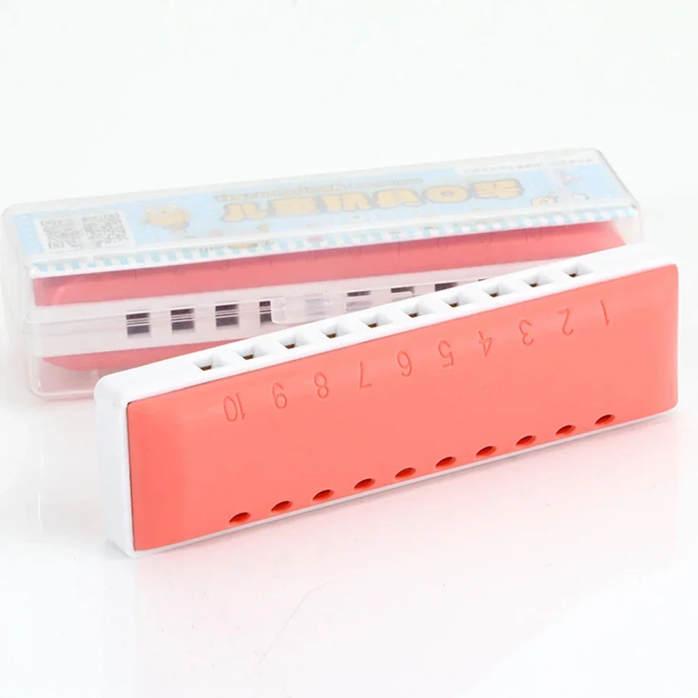 Musical Instruments Harmonica Gear Plastic Box 10 * 3 * 2 Cm 10 Holes ABS + Metal About 65 G For Beginner Colorful