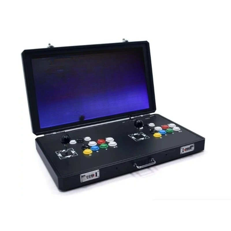 Home Arcade Games Machine Portable Folding Double Screen Joystick All-in-one Machine 3D Plug-in