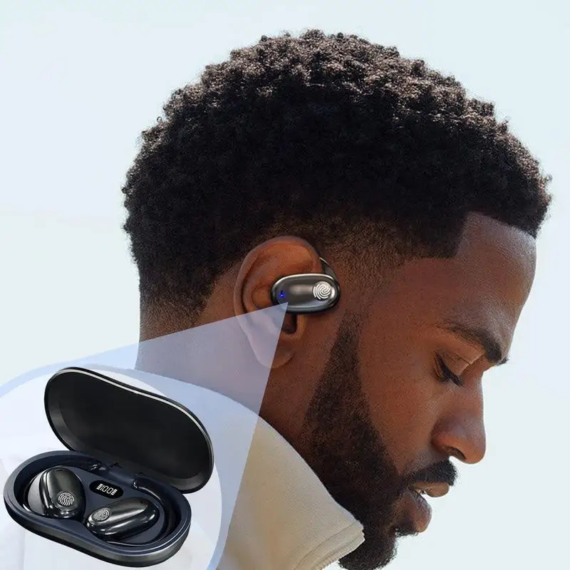 تشغيل سماعات الأذن سماعات لاسلكية مع خطافات الأذن إلغاء الضوضاء تشغيل سماعات مقاومة للماء سماعات أذن رياضية للتمرين G