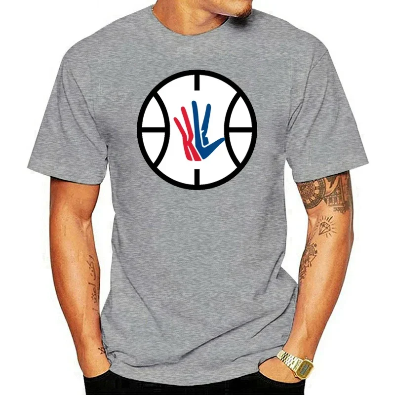 100%Cotton Short Sleeve OversizeKawhi Leonard LA Clippers Logo T-shirt Kawhi Leonard Klaw Clipper Basketball Clips La Lac Sport