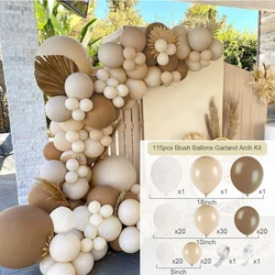 Apricot Coffee Brown Balloons Garland Arch Kit Wedding Birthday Party Decorations Kids Baby Shower Supplies Latex Balloon Globos