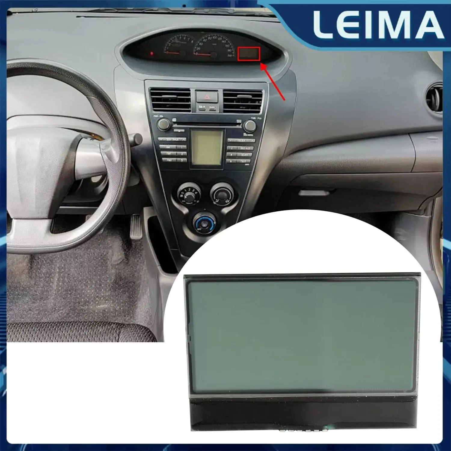 

2008-2012 For Toyota Vios LCD Screen Dashboard Black Display Capabilities Cluster Instrument Replacement Parts