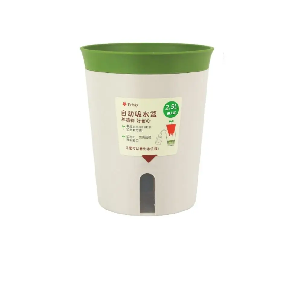 

Plastic Lazy Hydroponic Flower Pot Self Watering Planter Living Room Water-Absorbing Flowerpot Planter Desktop Decoration