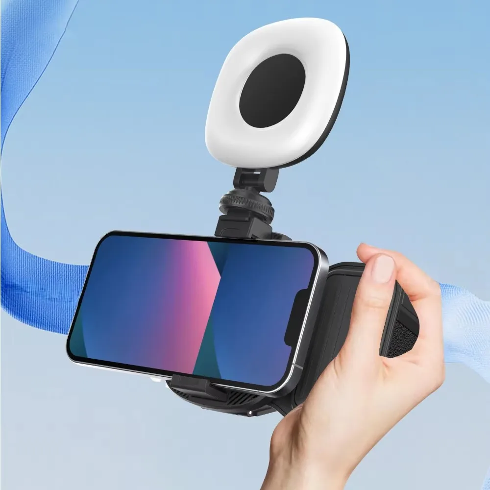 1600PX Phone Bluetooth Camera Assistant Handle Stabilizer Holder Multi-function Vlog Selfie Fill Light Photography Accessories