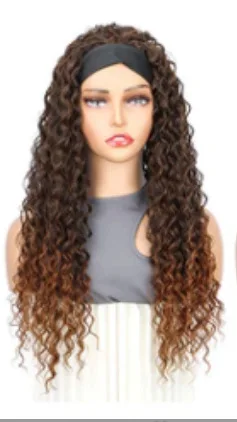 Girls' hair with integrated wig design, new versatile style, long curly hair, exquisite Halloween
