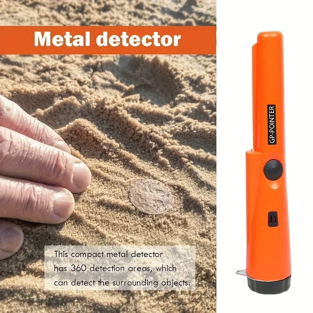 2025 novo detector de metais gp ponteiro posicionamento preciso caça ao tesouro localizador à prova dwaterproof água pólo luz detecção led