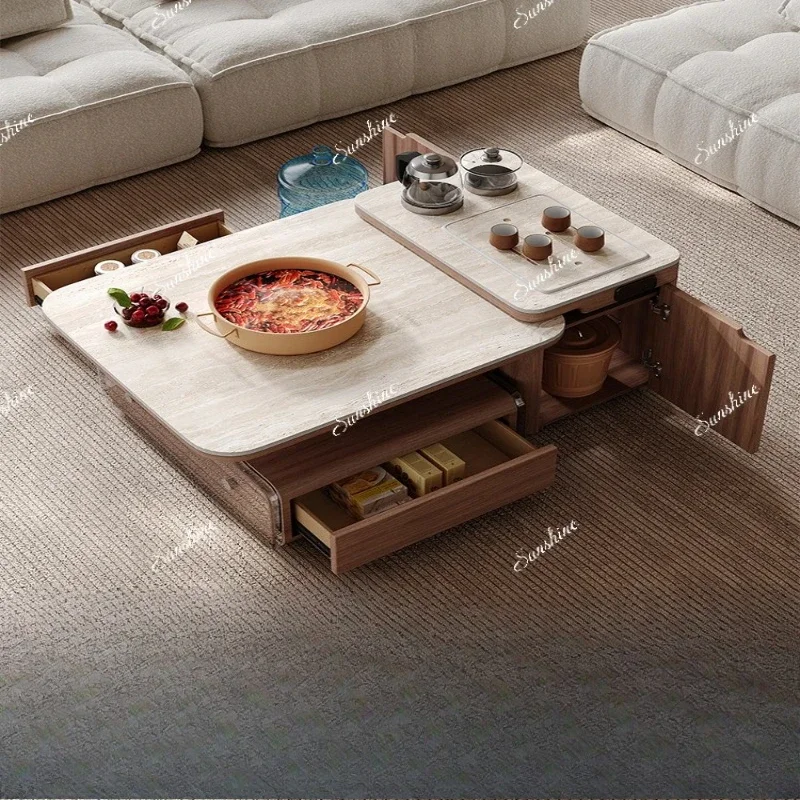 

Living room household small apartment multi-functional removable side table light luxury high-end table FT