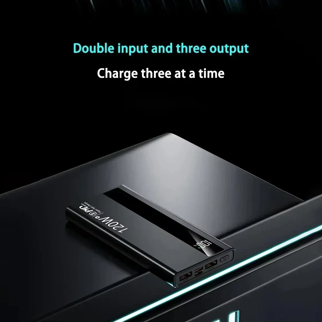 Lenovo 500000mAh Large Capacity 3C PowerBank 120W Fast Charging Portable LED External Battery Pack For iPhone15-17 Huawei 2027