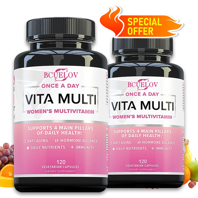 

Women's Daily Multivitamin Supplement for Anti-Aging, Immunity, Skin Support, Healthy Cortisol and Endocrine Balance