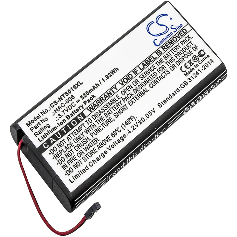 Li-Polymer battery for Nintendo Game Console,3.7V, Switch Controller HAC-015 HAC-016 HAC-A-JCR-C0 HAC-A-JCL-C0