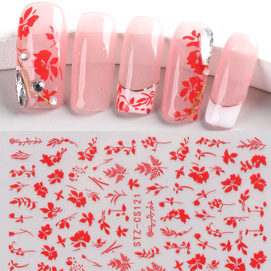 2 pezzi adesivi per nail art con foglie bianche e nere per la primavera estate disegni ciondoli cursori autoadesivi decalcomanie decorazioni per unghie fogli