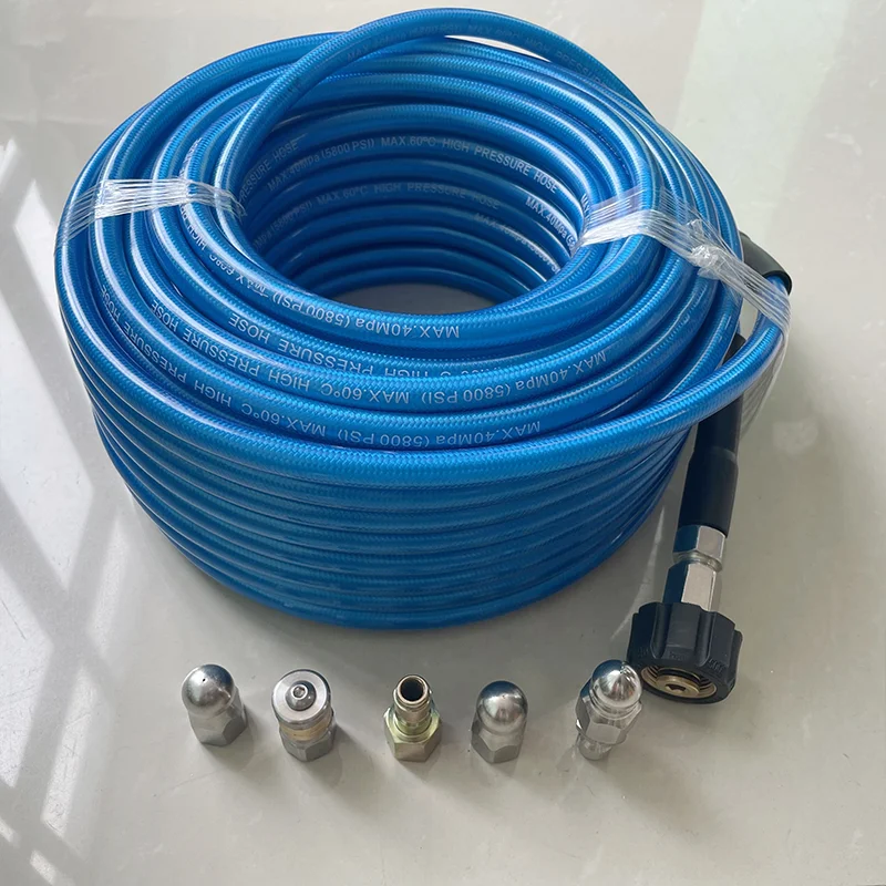 5800psi-30m-high-pressure-washer-hose-1-4-inch-button-nose-backward-rotating-sewer-jetting-nozzle-kit-for-cleaning-car-and-pipes