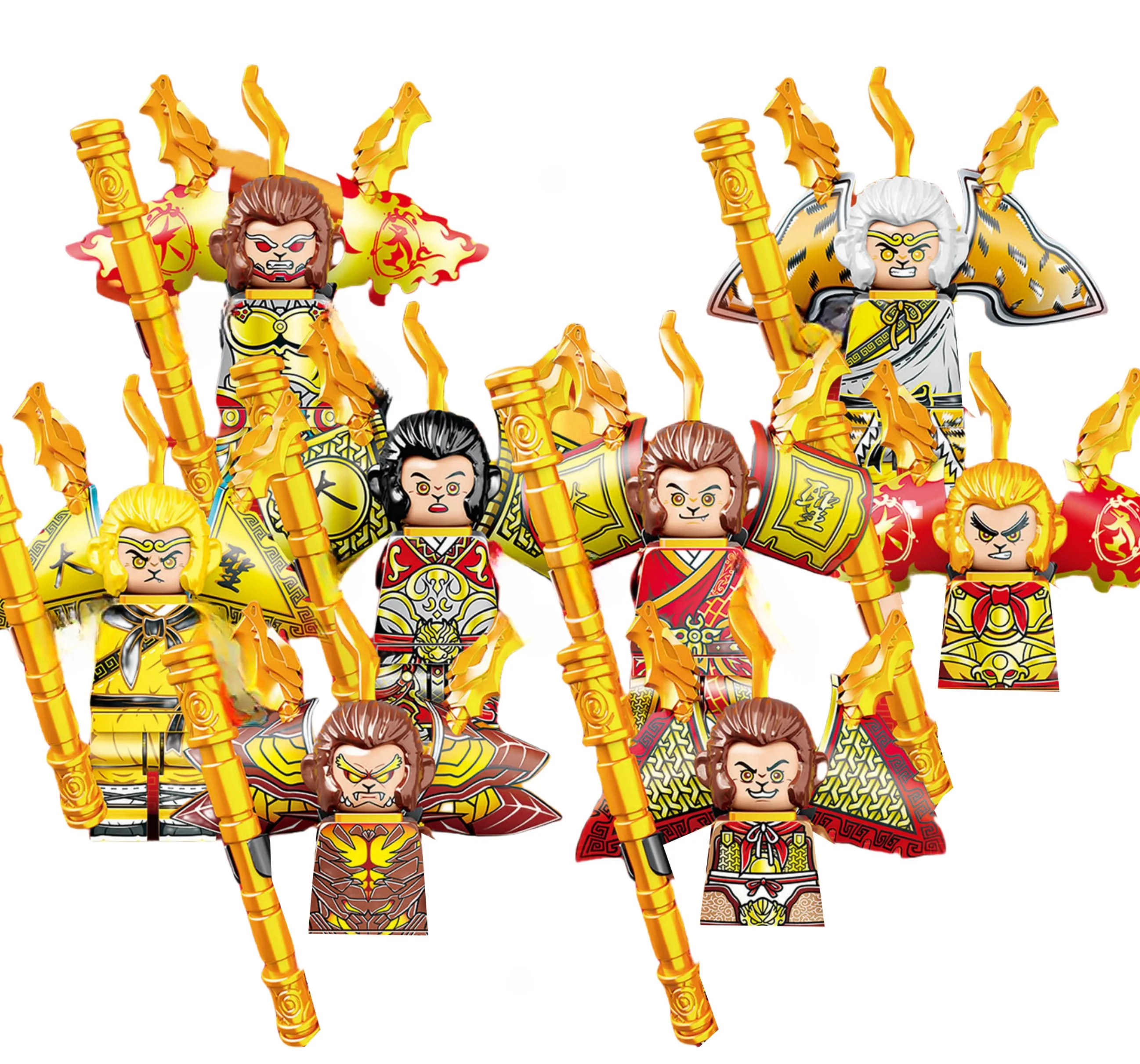 Black Myth Monkey King 727 China-Chic Building Block Qitian Great Sage 8-in-1 Monkey King Robot Armor Children's puzzle puzzle