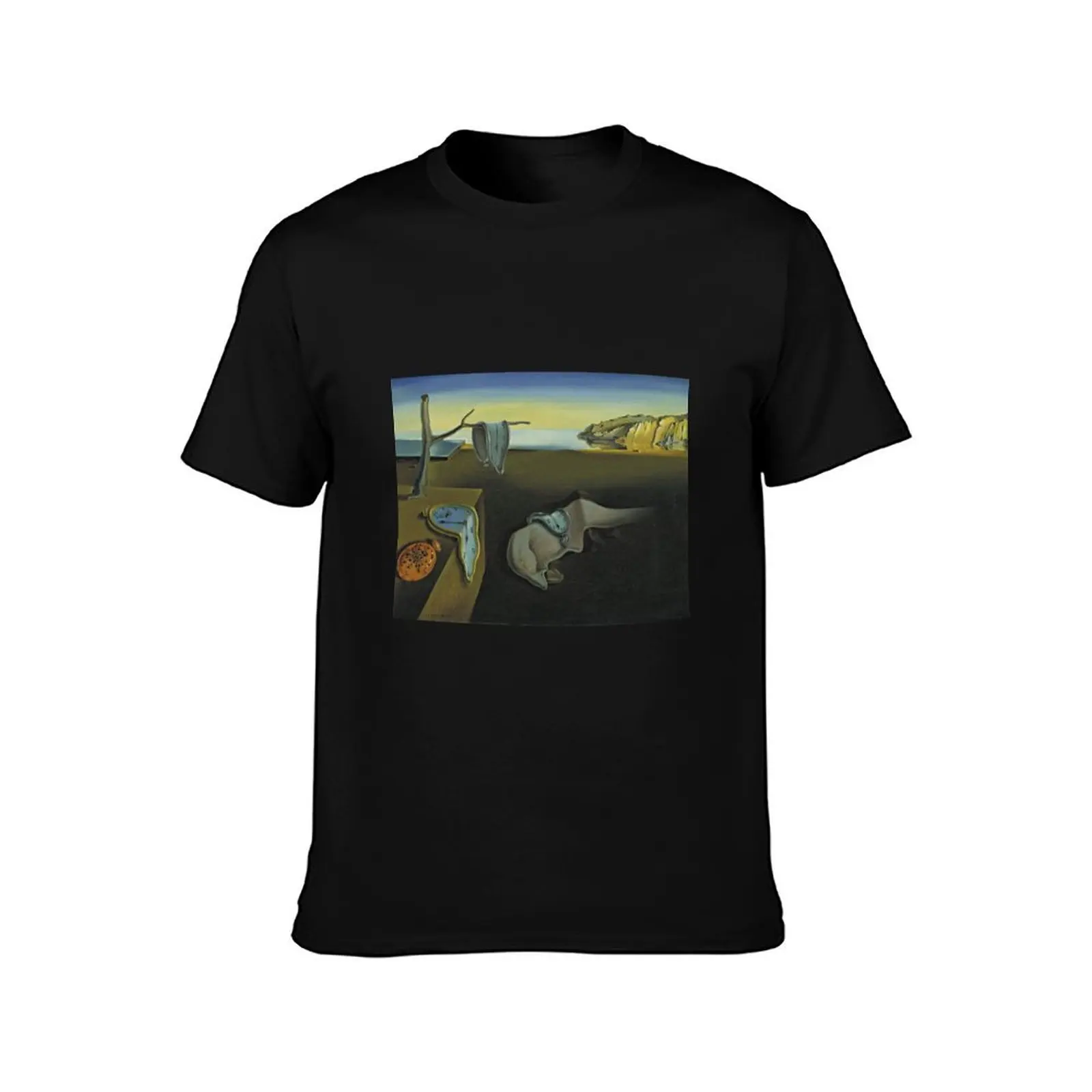 The Persistance of Memory T-Shirt Summer Casual Cotton Tee Oversized Streetwear Tops Vintage Graphic Print Unisex Men Women