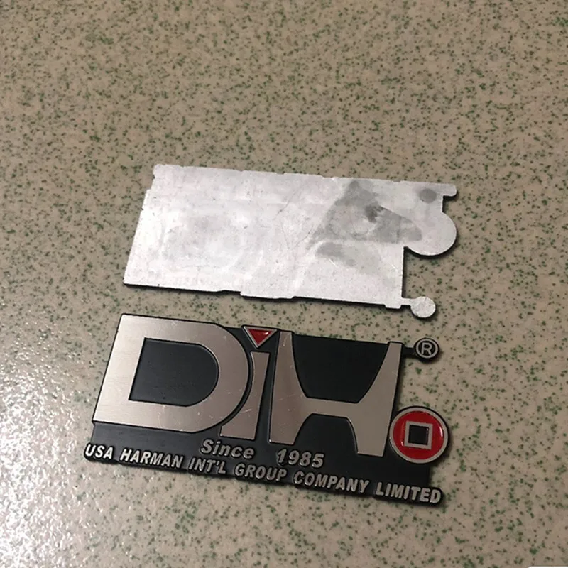 Universal DiH Metal Aluminum Signage Sign OEM LOGO Nameplate For Audio Amplifier Speaker Loudspeaker Horn 50*50mm 45*45mm