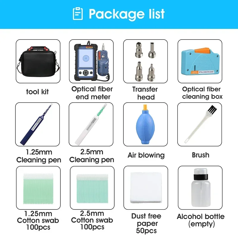 

Набор для чистки оптоволокна AUA-400 с инспекционным видеомикроскопом, осмометрическим зондом, 1,25/2,5 мм, коробка для чистки ручек