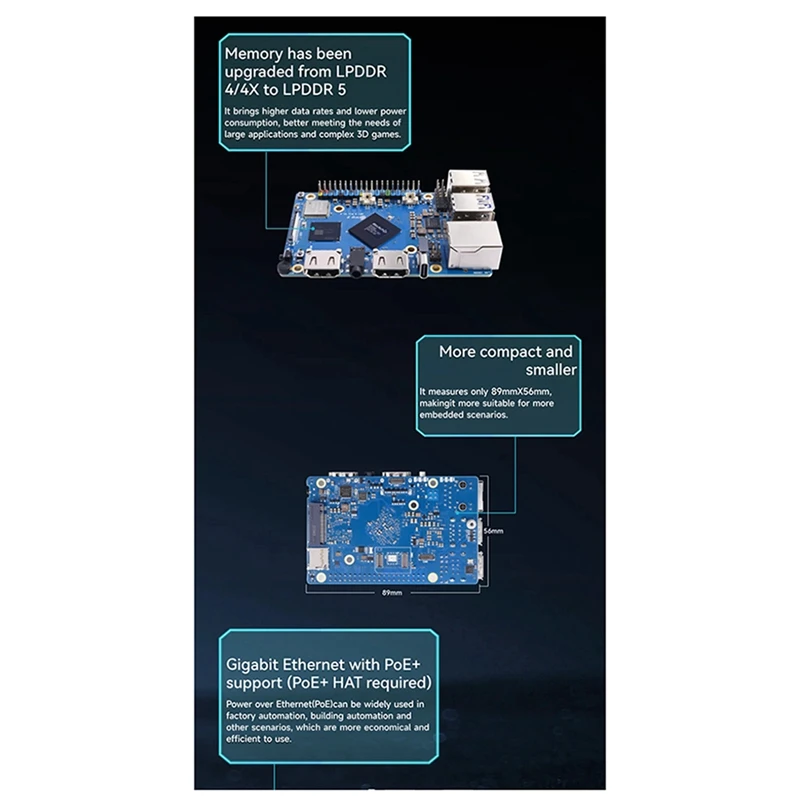 For 5 Pro 8GB RAM LPDDR5 Single Board Computer RK3588S Wi-Fi 5&BT5.0 BLE 5 Pro Development Board M.2-A86Z view 4