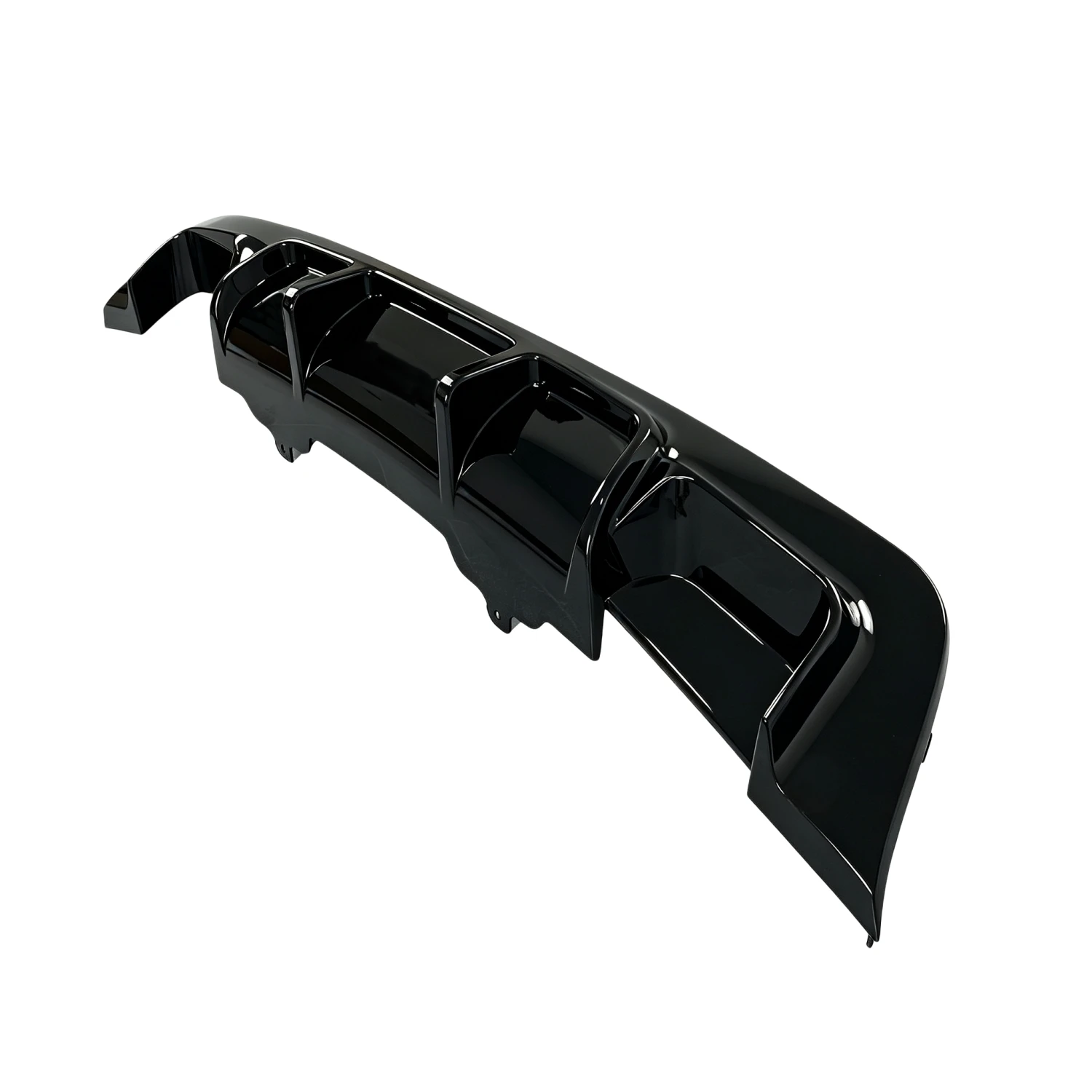 Für BMW E60 E61 525i 525d 530i M Sport M-tech M-Paket 2005-2010 Glänzend Schwarzer Auto-Heckdiffusor Splitter Tuning Karosseriekit