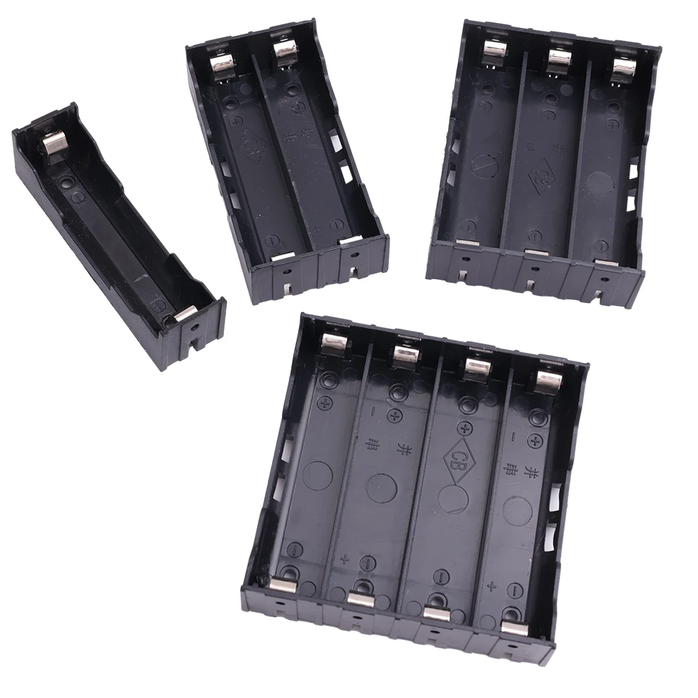 1/5Pcs New Hard ABS 18650 Battery Storage Case 1 2 3 4 Slot 18650 Power Bank Cases Box Batteries Container Holder with Hard Pin