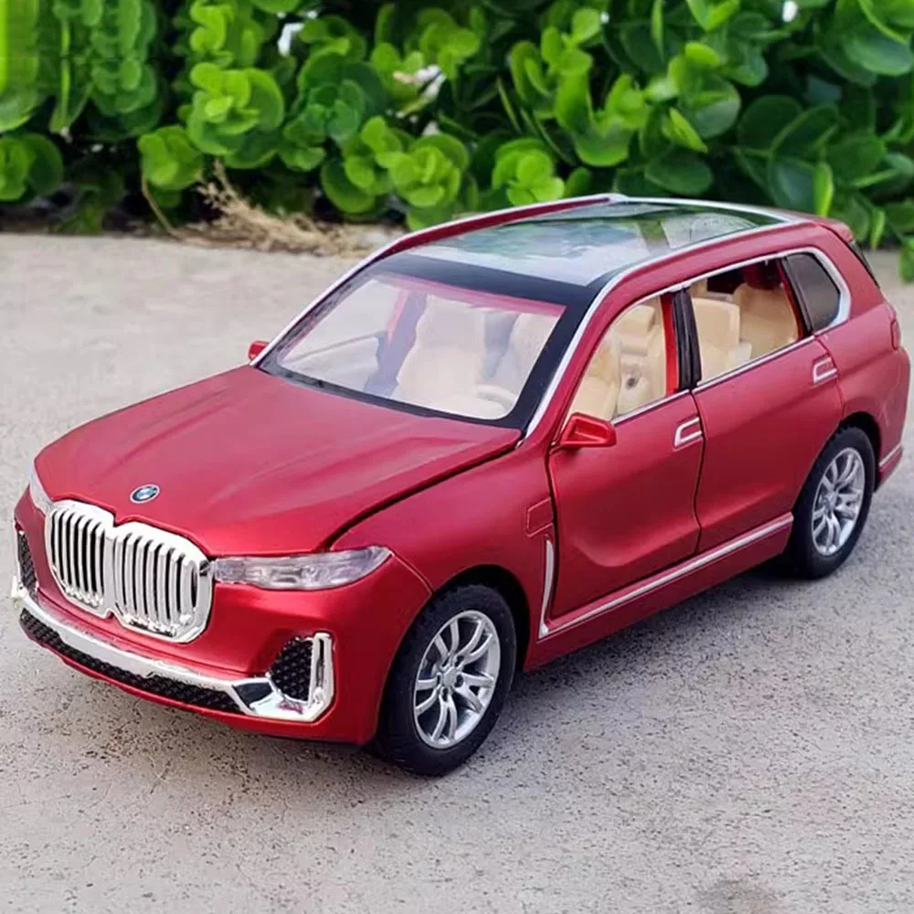 1:32 X7 pressofuso in lega modello macchinine in miniatura SUV 6 porte aperte suono luce tirare indietro fuoristrada per bambini regali