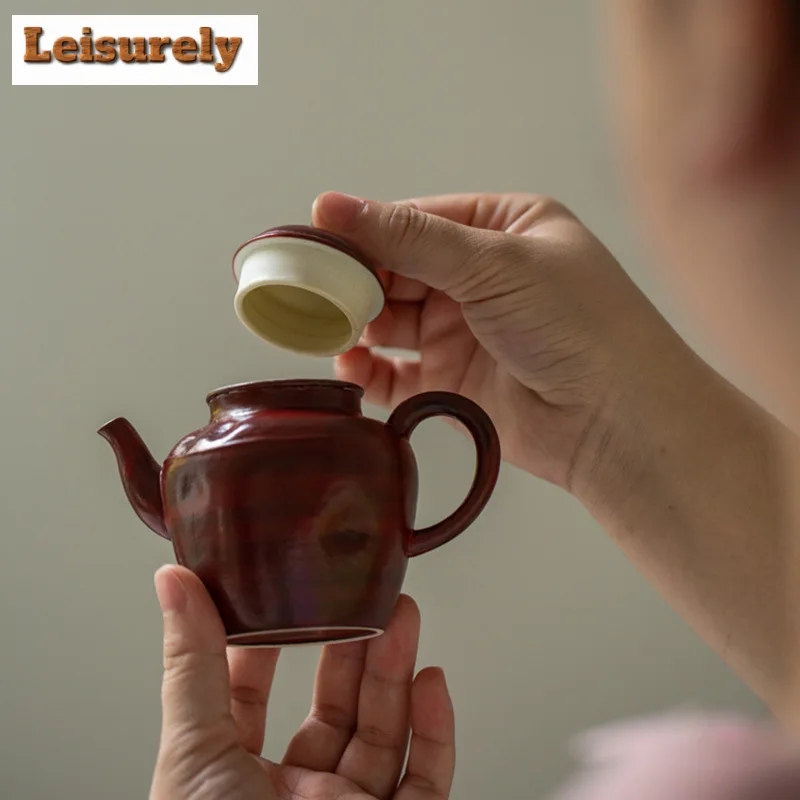 150ml Japanese Fenyin Yin Hawthorn Red Teapot Ancient Small White Pot Household Tea Brewing Kettle Cafes Accessories Decoration