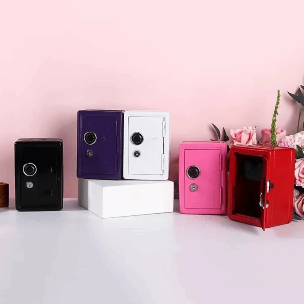 Decorative Box Password Lock Mini Safe Box Anti-Theft Cabinet Piggy Bank Metal Money Storage Box Cash Savings
