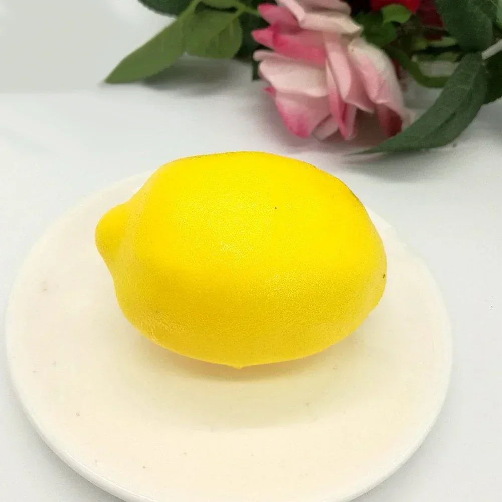 1 Pc Artificial Yellow Lemon Fruit Realistic Simulation Wedding Party Kitchen Cabinet Dining Table Summer Mall Market Decoration