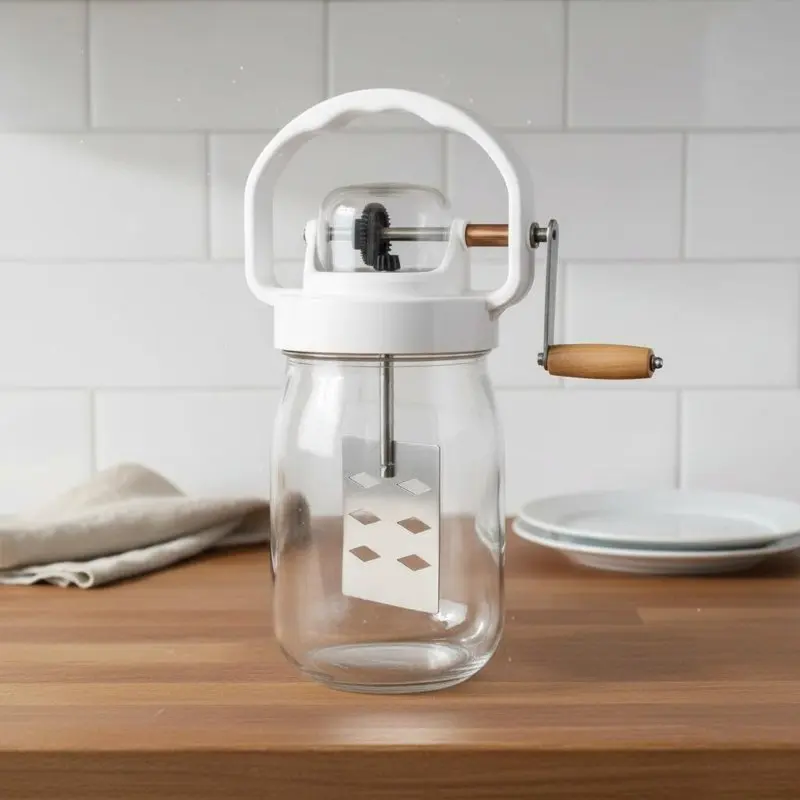 Hand Crank Butter Churner Manual Butter Making Mixer Homemade Cream Mixing Tool For Home Restaurant Kitchen Gadget view 3