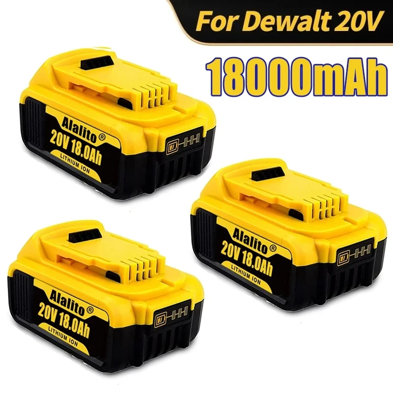 2023 20V 18Ah MAX wymiana akcesorium zasilania baterii dla DeWalt DCB205 DCB 206 DCB181 DCB182 DCB200 20V 18,0ah 18Volt 20v akumulator