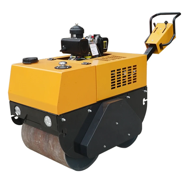 Hot Sale Road Roller Machine 550kg Handheld Double Drum Road Roller Vibro Sand Compactor Walk Bhind Road Roller for Ecuador
