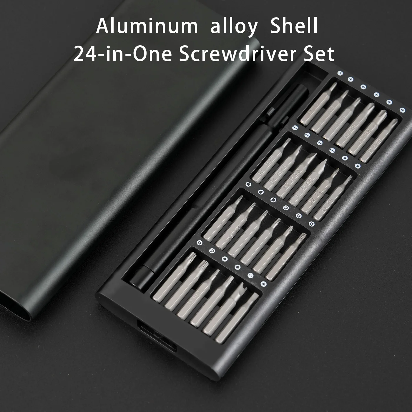 Zestaw wkrętaków precyzyjnych 24 w 1 — nieładowane ręczne końcówki stalowe, wielofunkcyjny zestaw naprawczy magnetyczny ze stopu aluminium