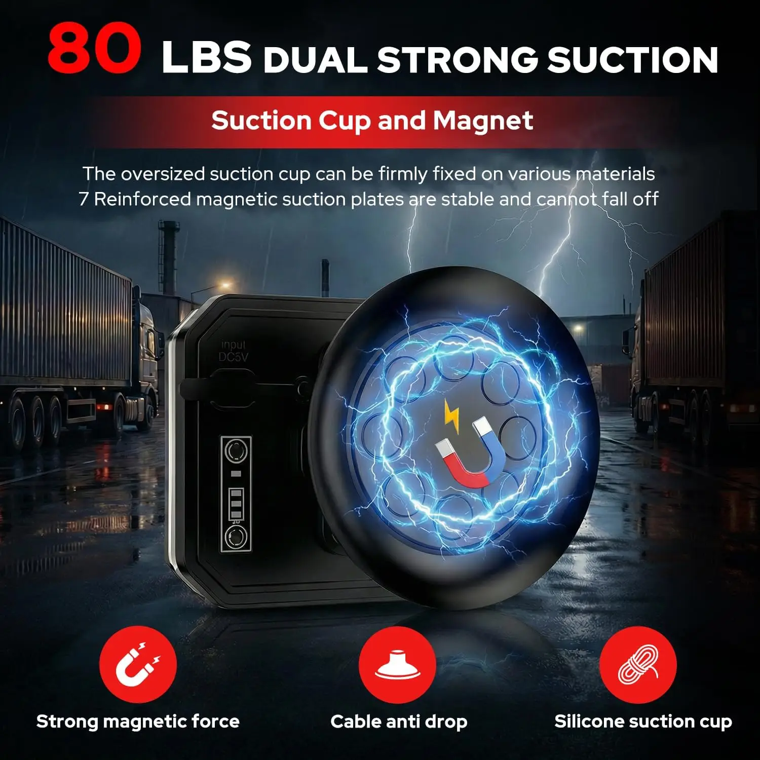 2026 New-Gen 𝟖-𝐈𝐍-𝟏 Wireless Trailer Lights, 110° Adjustable Wireless LED Trailer Lights Magnetic, Rechargeable 10H of Use 165FT Ultra-Long Range Tow Lights for Trucks RV Camper Boat Caravan