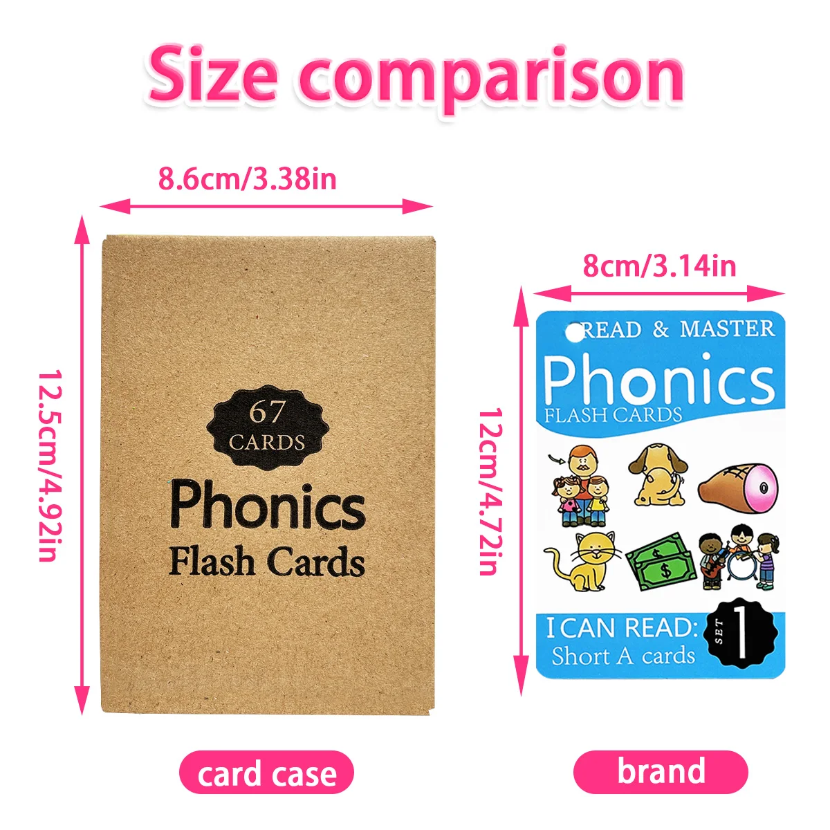 Montessori English Phonics Learning Cards Kindergarten Educational  for Children Teacher Teaching Aid Flashcards