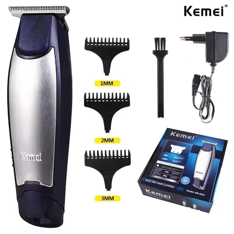 

Kemei KM-5021 Electric Hair Clipper Professional Hair Cutting Kit USB Cable Rechargeable Bald Head Men's Hair Trimmer Machine