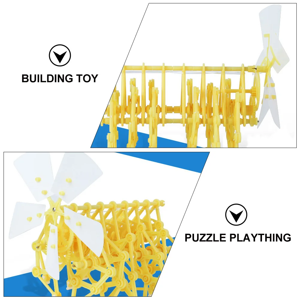 Windkraft-Spielzeug, pädagogisches Spielzeug, kreatives Kinder-Puzzle, Gebäude, Kunststoff, Zusammenbau, physikalisch