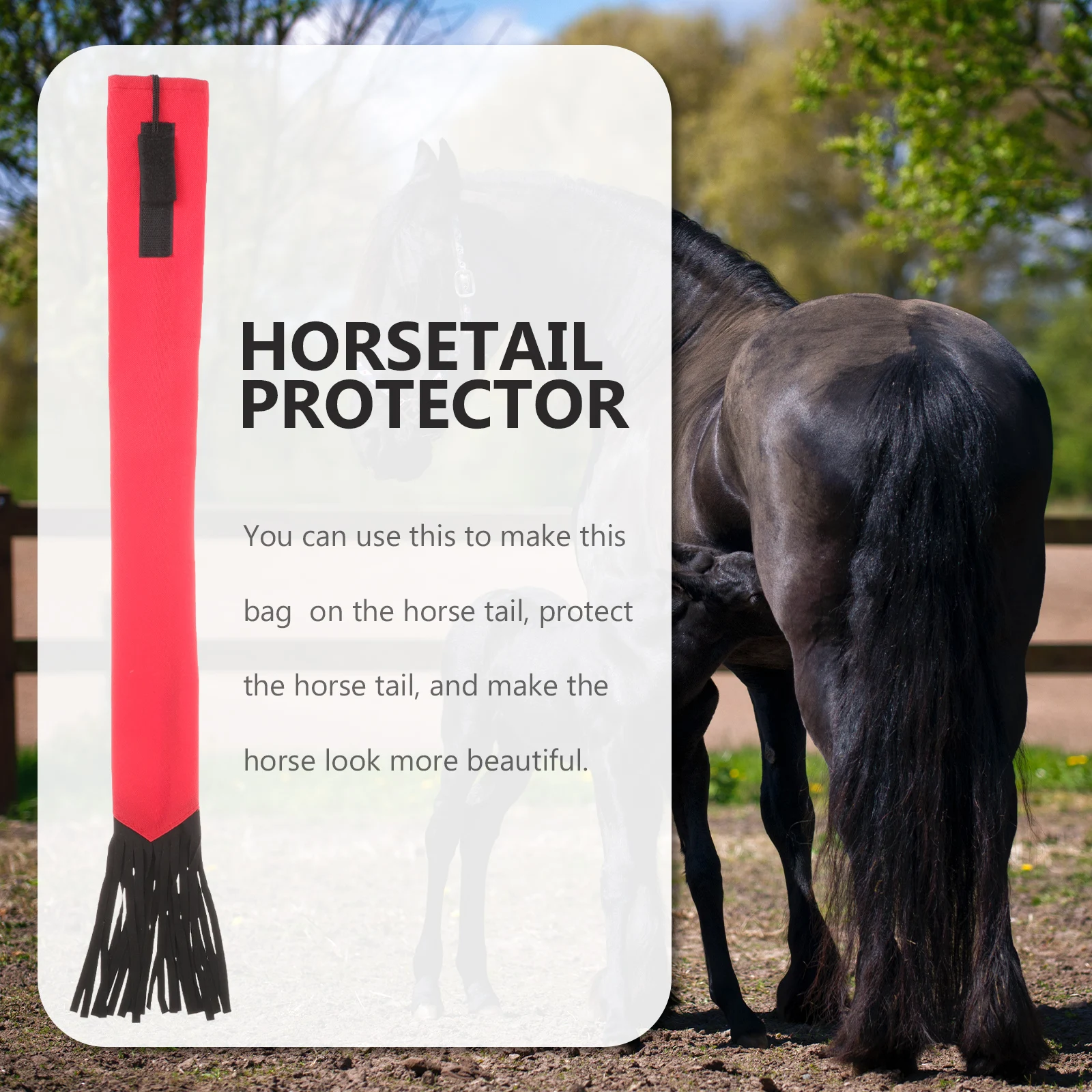 

Elastic NonWoven Fabric Horse Tail Protector Durable Grooming Bag For Cattle And Horses Farm Supplies