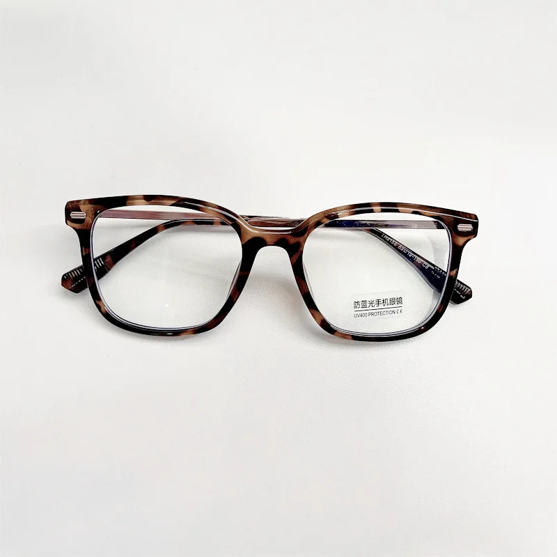 Fashion Trendy Men’s Eyewear Frames Office Computer Blue Light Blocking Men Glasses Campus Style Female Eyeglass