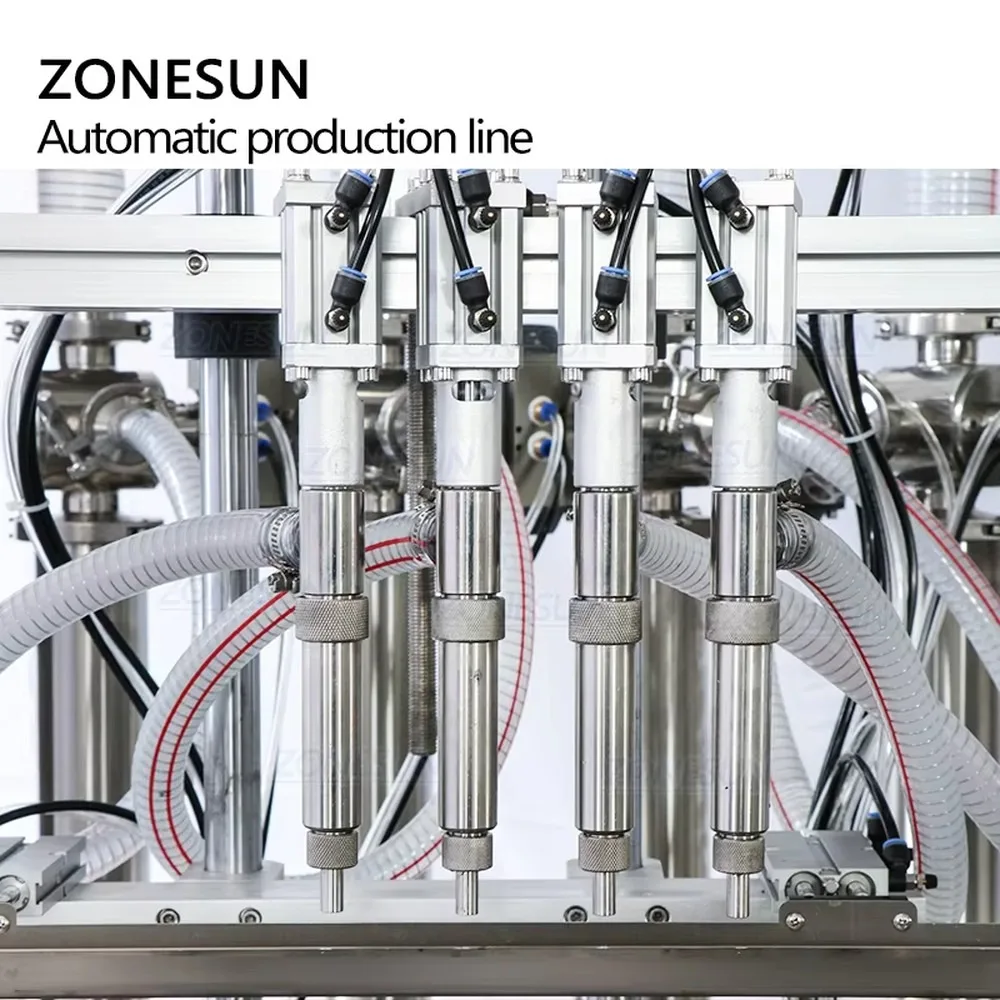 Automatic 4 Head Paste Filling Capping Machine Line with Cap Vibratory Bowl for Cream Shampoo Bottling