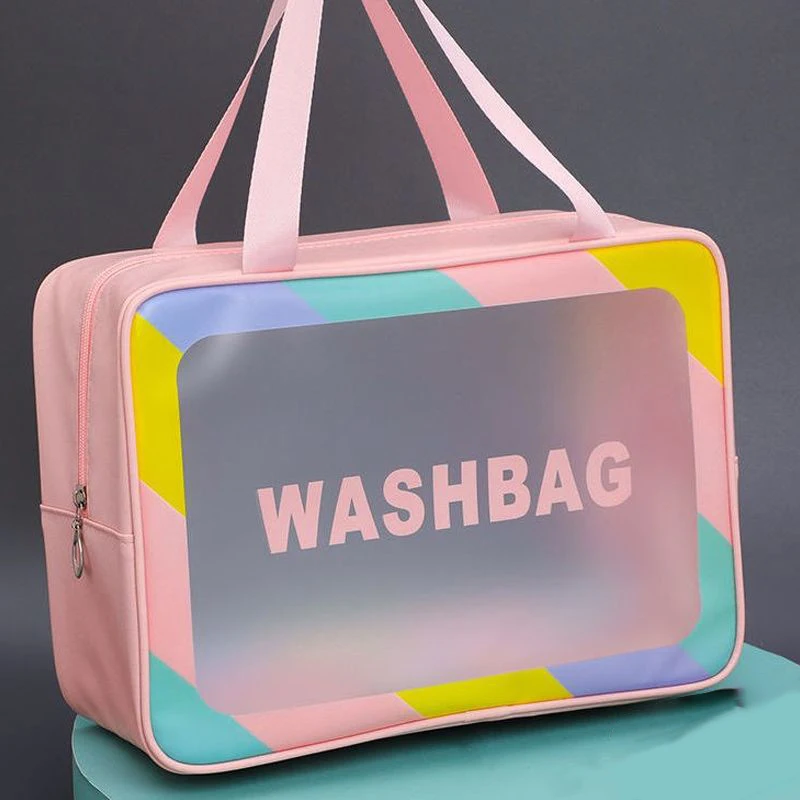 Borsa da toilette, versione online, borsa per il trucco portatile, viaggio portatile, cosmetici di grande capacità, borsa per il lavaggio e il bagno