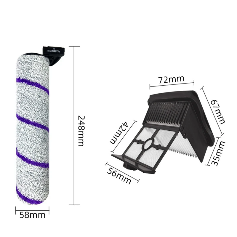 Pièces de rechange pour aspirateur Narwal l's YJSC001, brosse à rouleau, filtre Hepa, accessoires de rechange