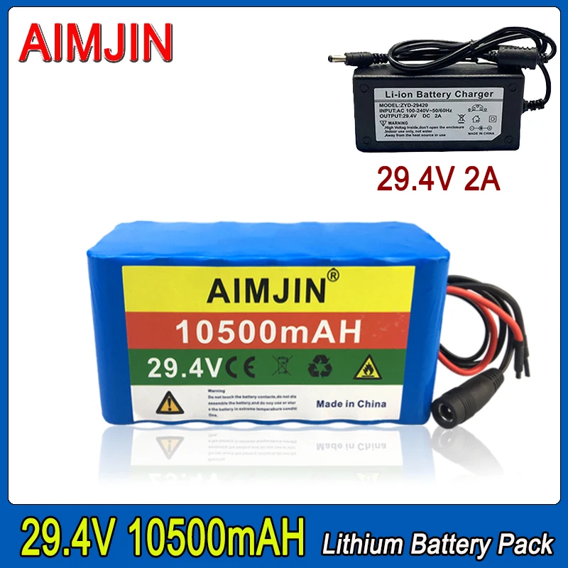 

29.4V 10500mAh 7S3P Lithium Battery pack Large Capacity 18650 Battery pack Cross-border Pin