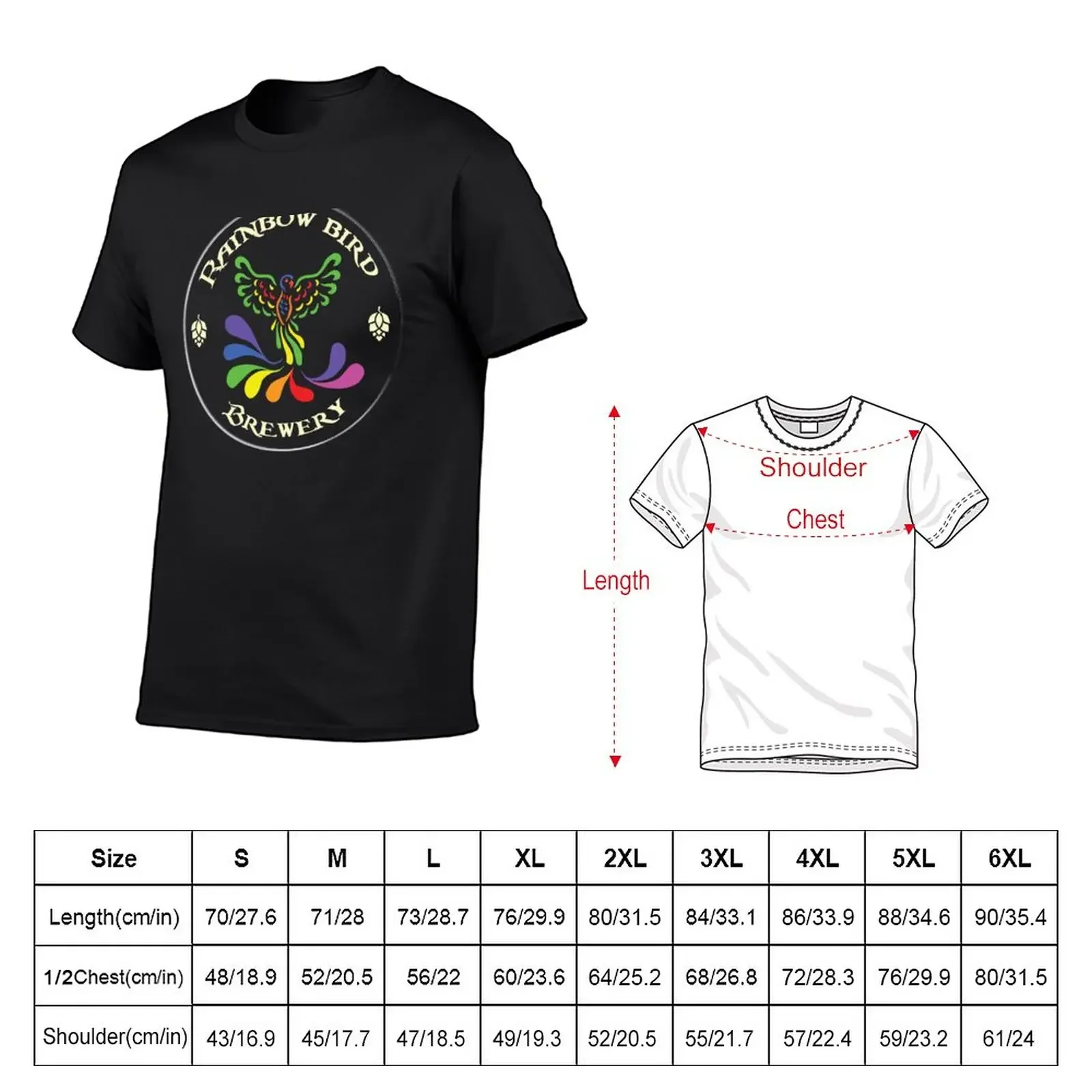 Rainbow Bird Brewery - for dark colours only T-Shirt cute tops Aesthetic clothing mens t shirts pack