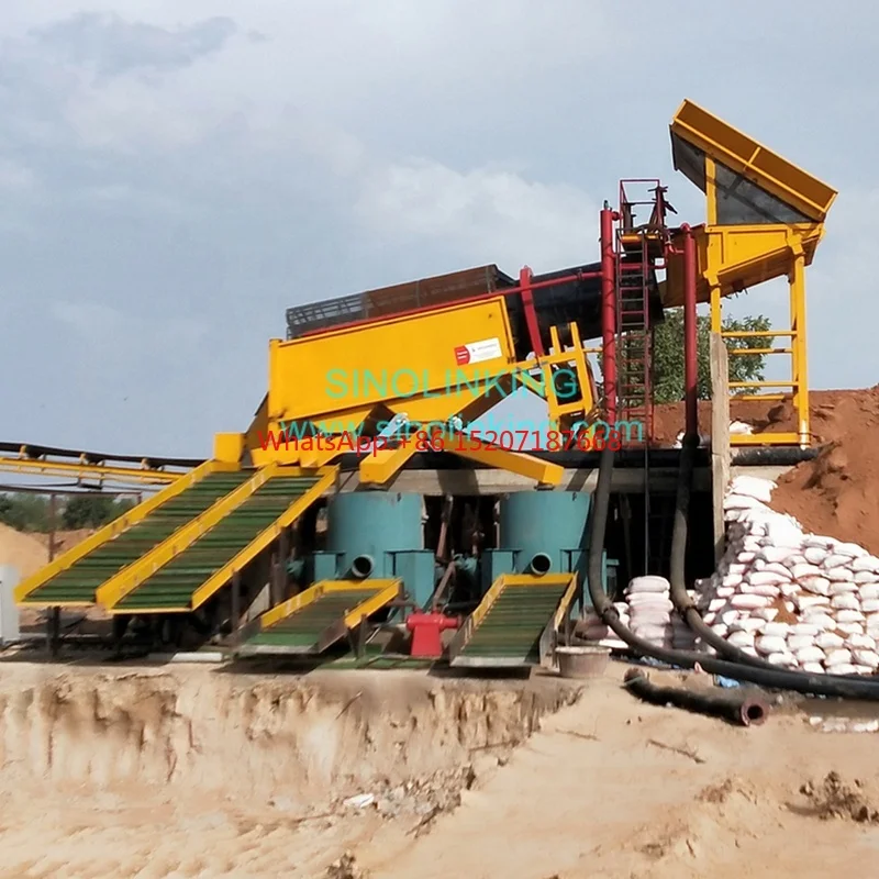 Machine de concentrateur knelson à écran trommel rotatif industriel de lavage d'or