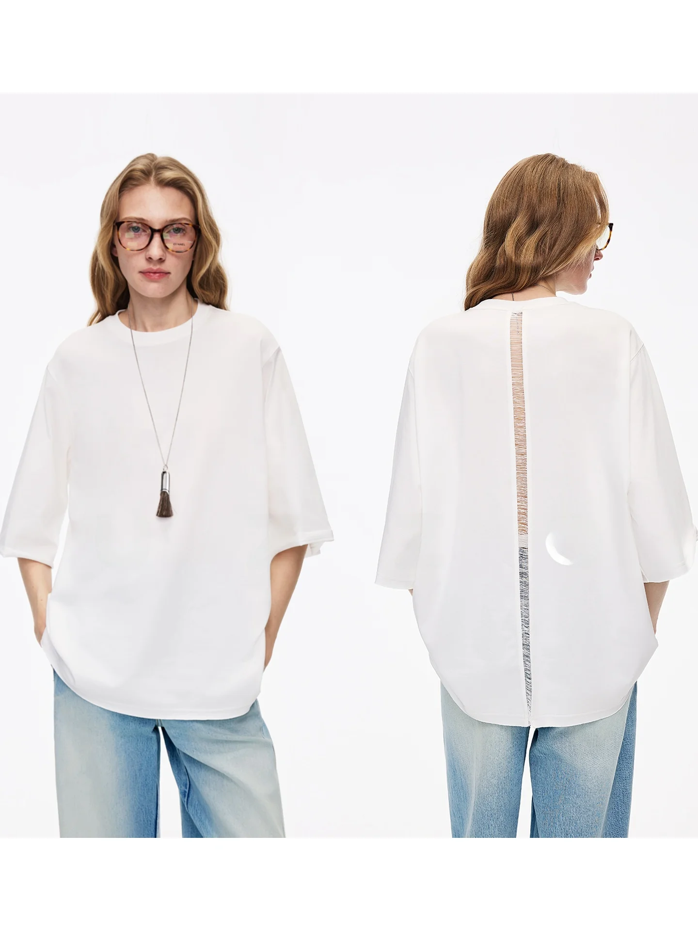 

Женская футболка UZZO Sorona Fiber Loose с коротким рукавом и круглым вырезом, дышащая, удобная, для путешествий и повседневной носки