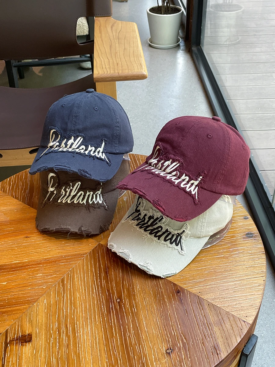 

Wide Brim Face-Slimming Duckbill Cap American Retro Street Soft Top Couple Baseball Cap for Men