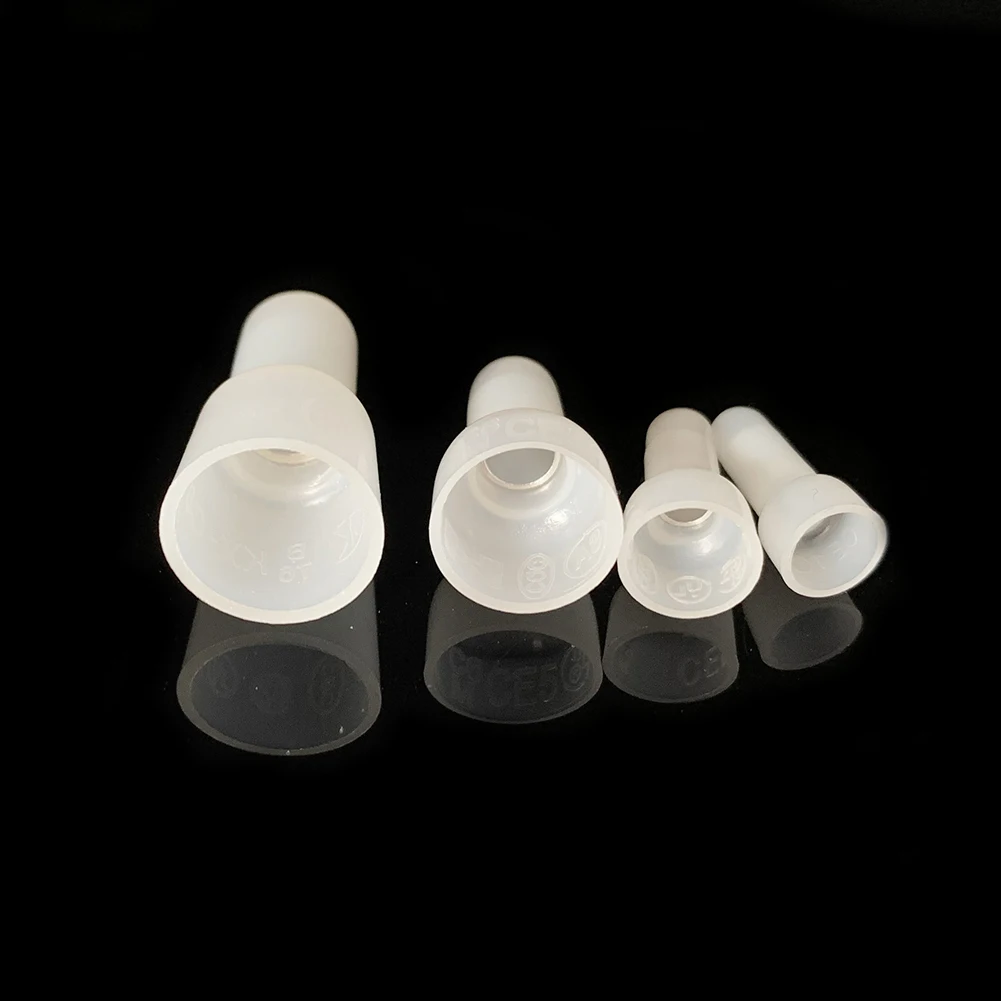 CE1X 1000 Pieces Closed End Wire Connectors 300V for 24 18 AWG with Heat Resistant Insulation and Metal Terminal