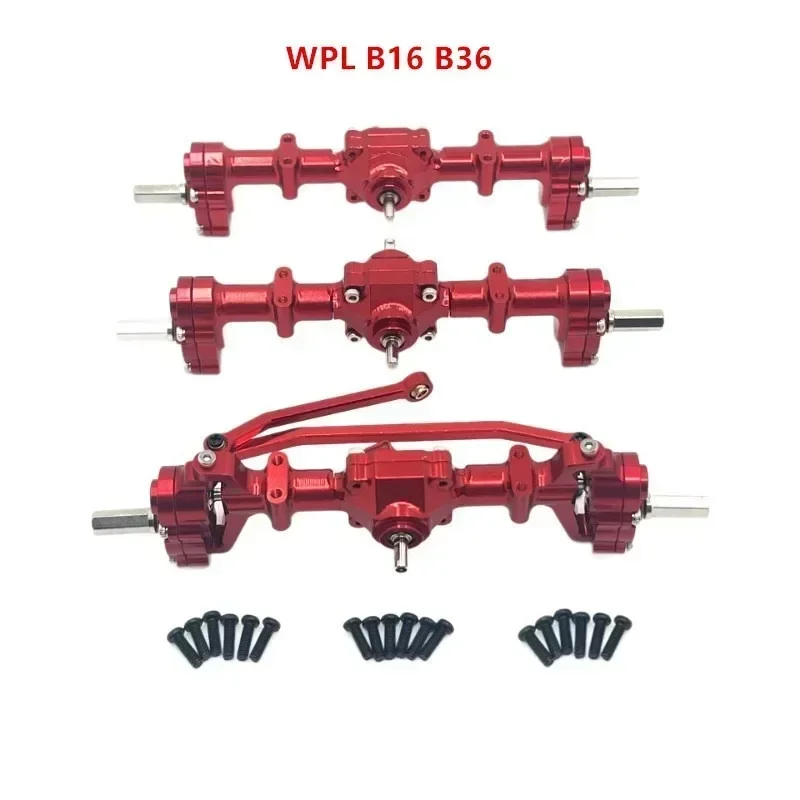 Metal Upgrade Front Middle and Rear Door Axles For WPL 1/16 B16 B36 six wheel drive RC Car Parts